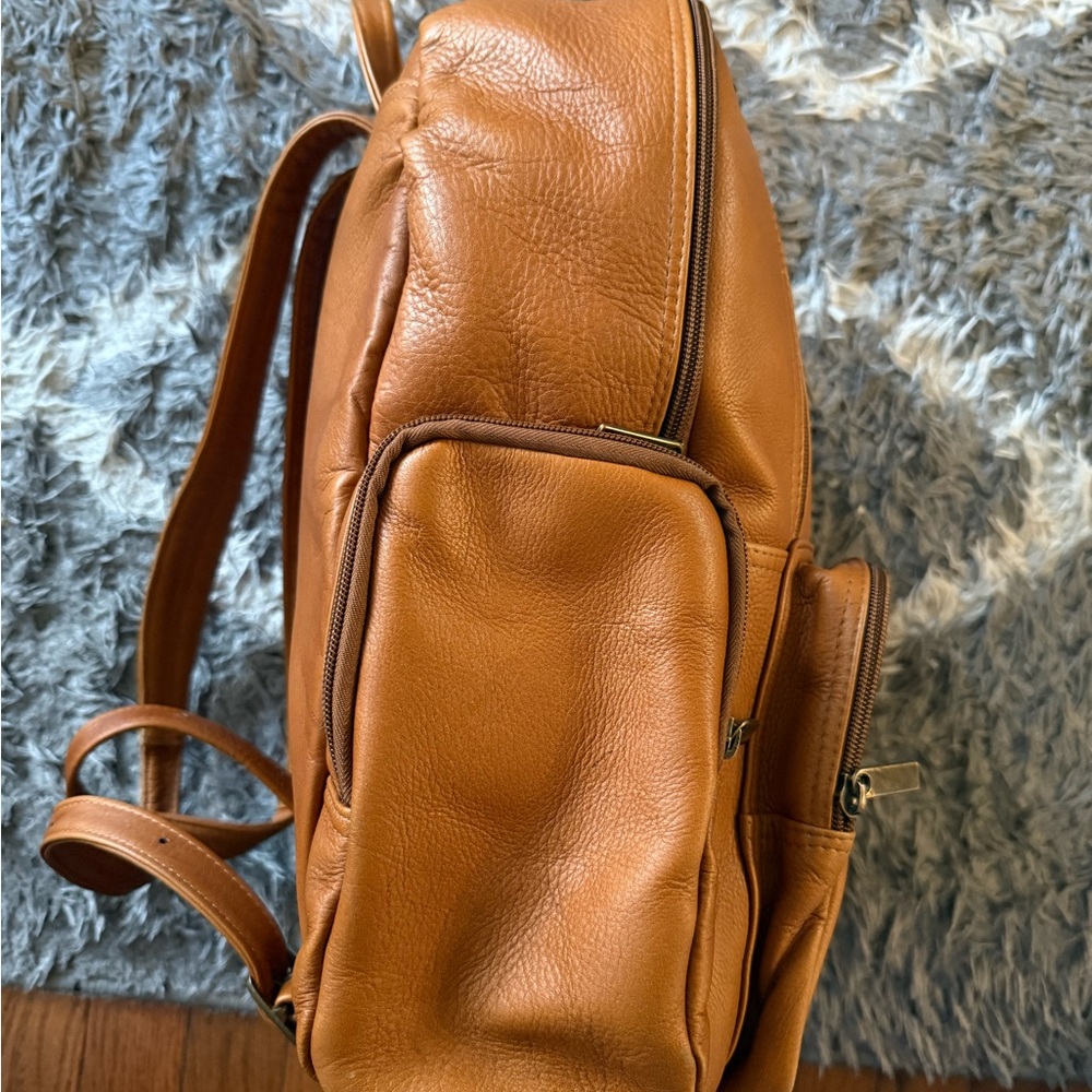 Tan Leather Backpack - image 3